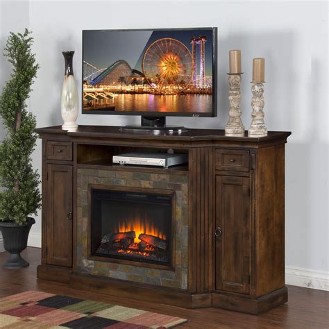 Loon Peak TV Stand with Electric Fireplace | Fireplace tv stand, Electric fireplace tv stand ...