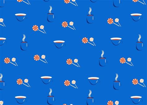 Premium Vector Hot Tea Vector Illustration Seamless Pattern