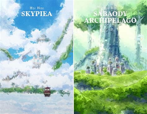 Locations & Islands Art Poster One Piece Anime - Etsy