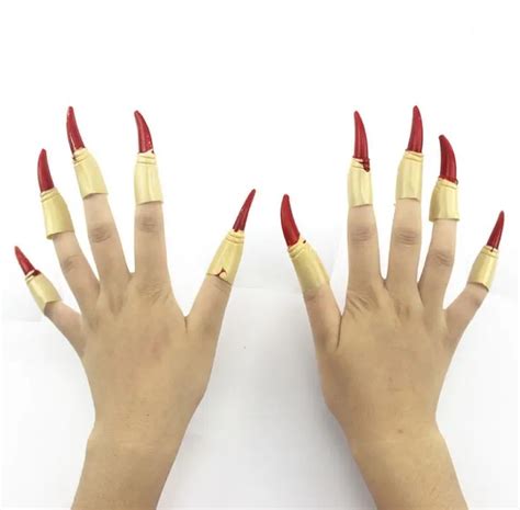 Aliexpress.com : Buy 10pcs Zombie Fake Fingers Witch Nail Set Cover ...