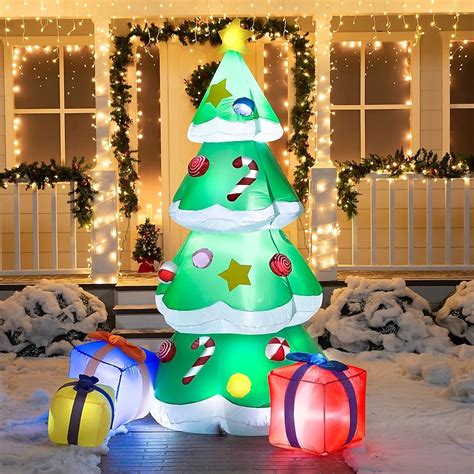 Syncfun 7 Ft Lighted Christmas Tree S Christmas Inflatable In The