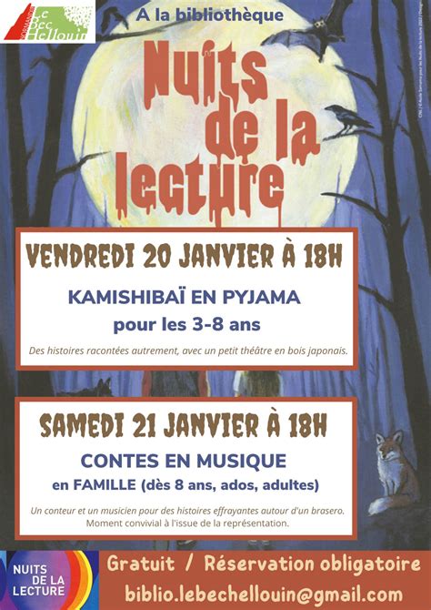 A la Bibliothèque Le Samedi 21 Janvier 2023 à 18h Les nuits de la