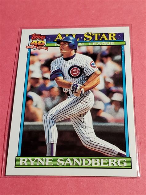 Topps Ryne Sandberg As Chicago Cubs Hof Ebay