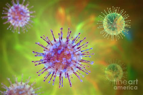 Virus Particles Photograph By Kateryna Konscience Photo Library Pixels