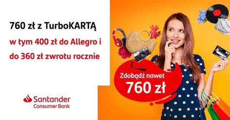 400 zł do Allegro z Visa TurboKARTA od Santander Consumer Bank do 360