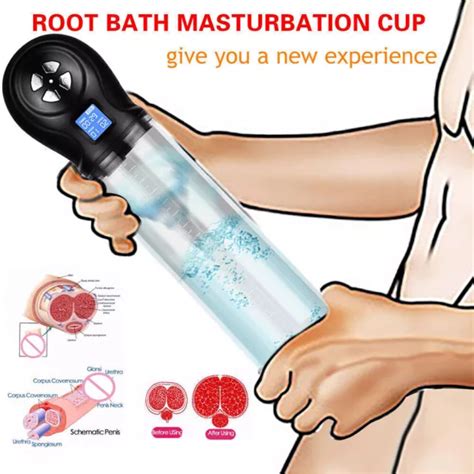 AUTOMATIC MALE PENIS VACUUM WATER PUMP COCK EXTENDER ENLARGER SEX MASTURBATION EUR