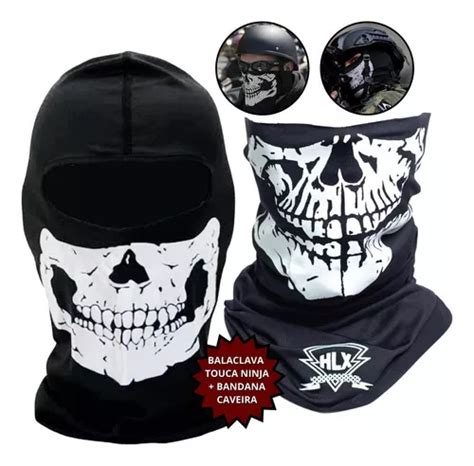 Balaclava Caveira Touca Ninja Uv50 Tubo Flex Lenço Bandana MercadoLivre