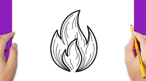 25 Easy Flames Drawing Ideas - How to Draw Flames