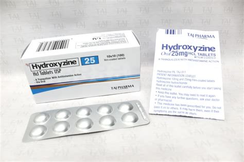 Hydroxyzine Hydrochloride 25mg Tablets Manufacturer In India