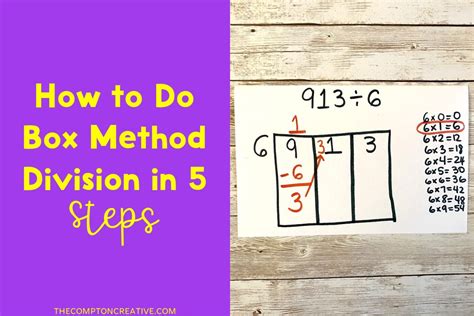 How To Do Box Method Division In 5 Steps The Compton Creative