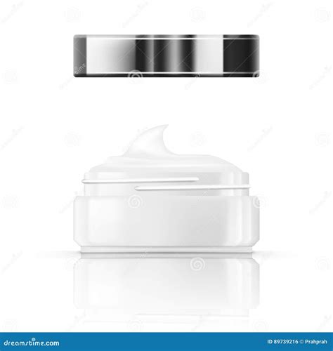 White Cream Jar Skin Care Product Package Stock Illustration