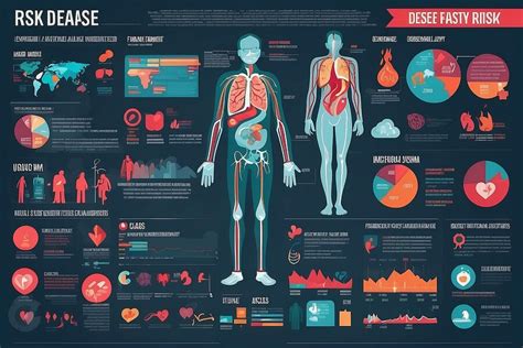 Premium Photo Heart Disease Risk Factors Infographic In Flat Design Vector Illustration