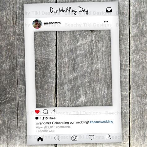 Instagram New Look Frame Cut Out With Instagram Prop Printable Diy For Wedding Birthday Events