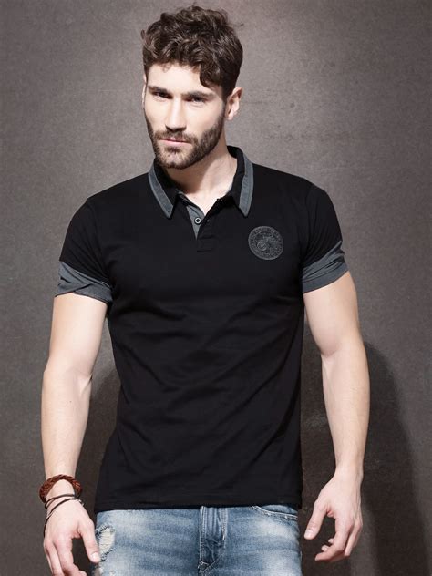 Buy Roadster Black Pure Cotton T Shirt Tshirts For Men 867499 Myntra