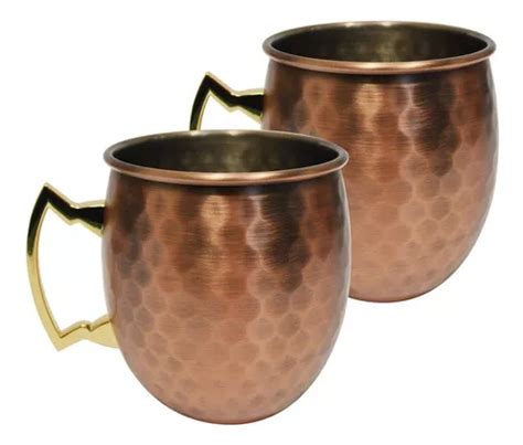 Mug Vasos Cobre Set De 2 Moscow Mule Coctel 500ml Cantina MUGSCOW