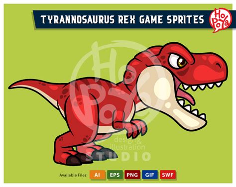 Tyrannosaurus Rex Game Sprites Gamedev Market