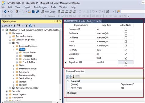 Create A New Table In Sql Server