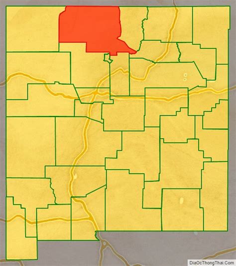 Map Of Rio Arriba County New Mexico A C Th Ng Th I