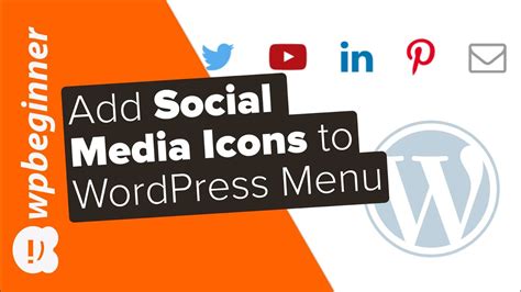 How To Add Social Media Icons To Wordpress Menus Youtube