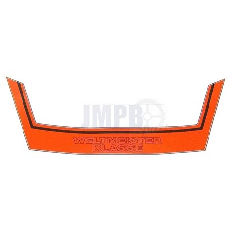 Sticker Buddyseat Kreidler Orange Weltmeister JMPB Parts