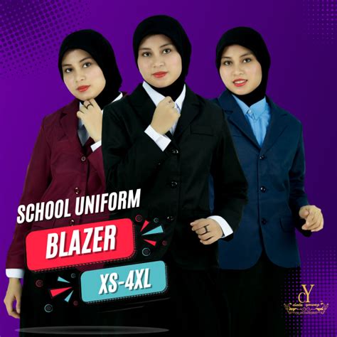 Cy Bc Plus Size Blazer Sekolah Rendah Menengah Long Sleeve Blazer