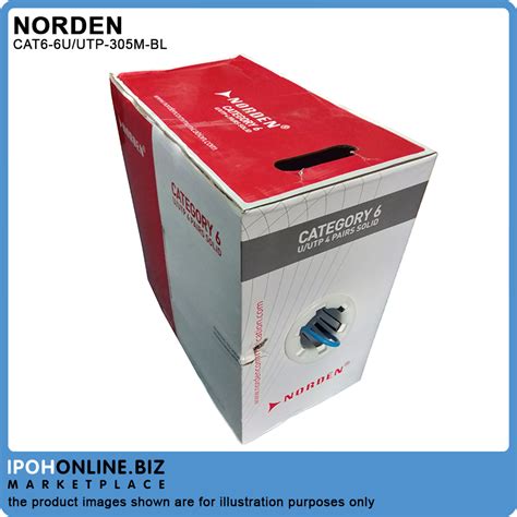 Norden Cat6 U UTP 4 Pair 23AWG Cable PVC Blue 305M Ipohonline