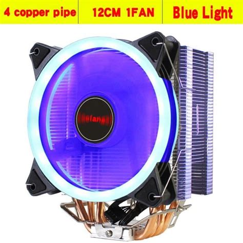 Lumière bleue 1 ventilateur 3 broches LGA intel AMD CPU