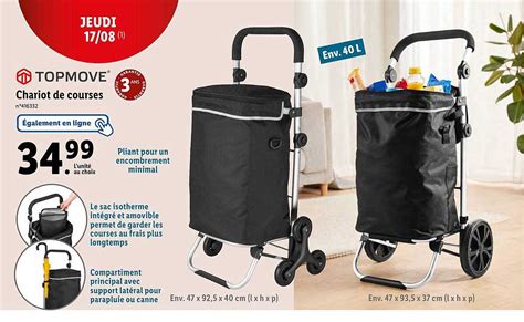 Promo Chariot De Courses Topmove Chez Lidl Icatalogue Fr