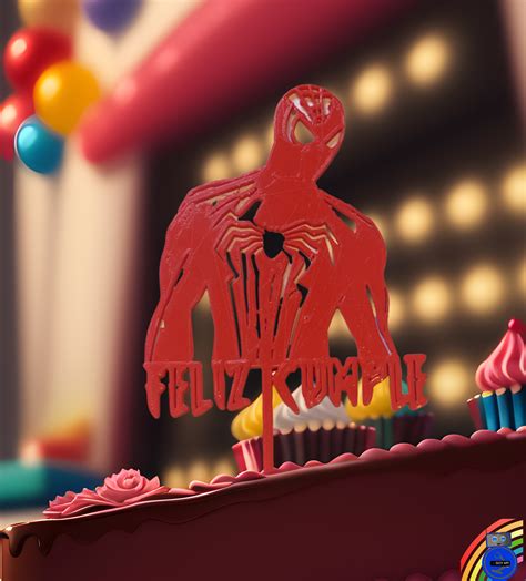 Stl Datei Spider Man Happy Birthday Topper F R Torte D Druckvorlage