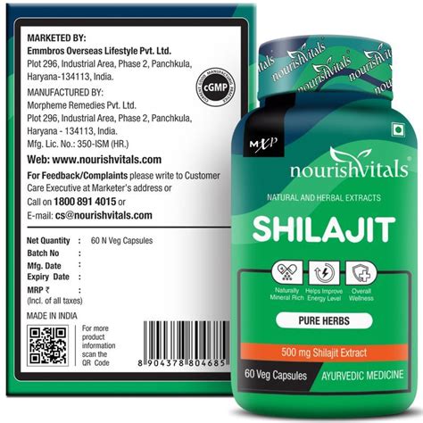 Buy Nourish Vitals Premium Shilajit Fulvic Acid High Strength Mg