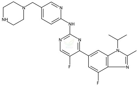 5 氟 4 4 氟 1 异丙基 2 甲基 1H 苯并 d 咪唑 6 基 N 5 1 哌嗪基甲基 2 吡啶基 嘧啶 2 胺 5 氟 4 4 氟