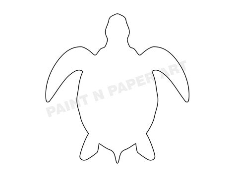 Printable Sea Turtle Template Pdf Digital Download Download Etsy Canada