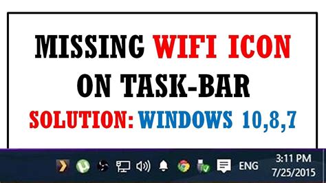 WIFI Icon Not Showing How To Fix WiFi Icon Missing From Taskbar In