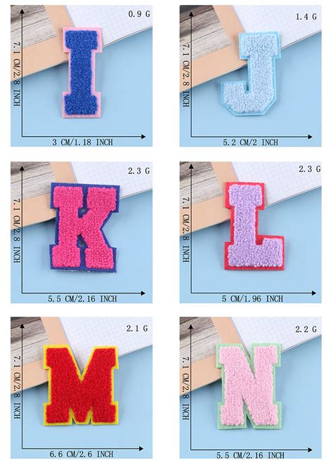 Multiple Choice Embroidery Chenille Letter Patches Iron On Embroidery