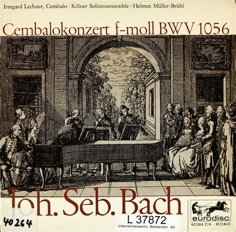 Helmut M Ller Br Hl K Lner Solistenensemble Irmgard Lechner Bach