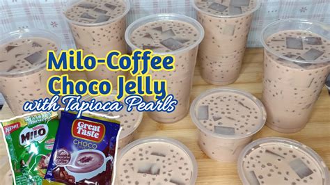 Milo Coffee Choco Jelly With Sago Tapioca Pearls Drink Jelly