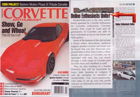 SmokinVette And Corvette Enthusiast Feb 2008 Issue Chevy Corvette Forum