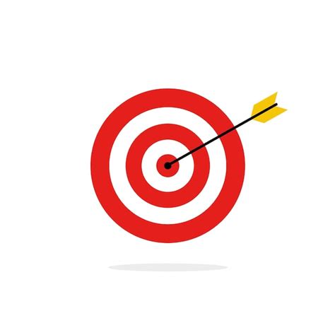 Premium Vector Vector Arrow In Center Of Board Target Target Vector