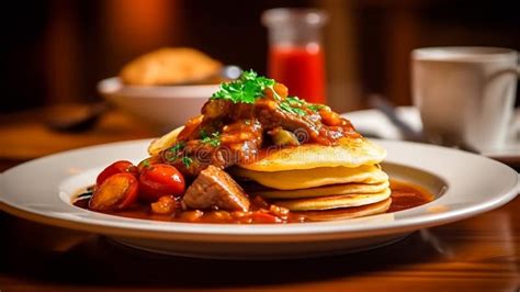 Gulasch Tradicional De Ternera Con Salsa Y Tortitas Comida Saludable