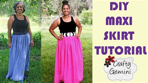 Maxi Skirt Diy Video Tutorial Crafty Gemini