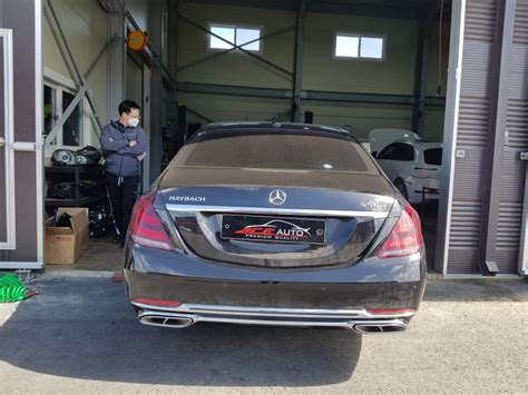 벤츠 마이바흐 S500 S600 동시 작업 진행 신형개조 마이바흐 S 650 멀티빔 헤드라이트 테일램프 범퍼 디퓨져 튜닝