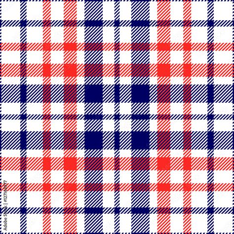 Seamless tartan plaid pattern. Checkered textile design in red & navy ...