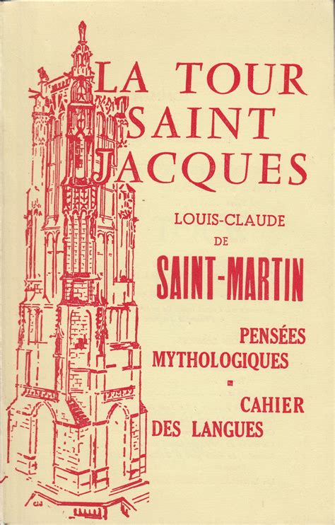 Louis Claude de Saint Martin pensées mythologiques cahier des langues