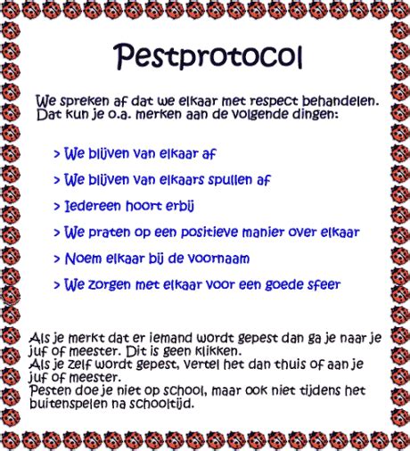 Pestprotocol Protocollen Obsnatuurtalent