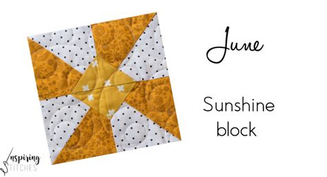 Sunshine Block June Heartland Heritage Inspiring Stitches