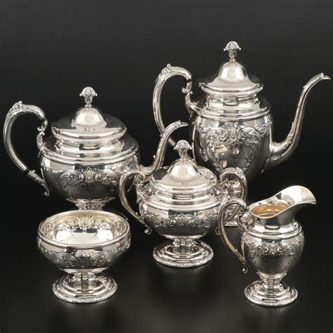 Towle Sterling Silver Old Master Tea And Coffee Service Mid To Late