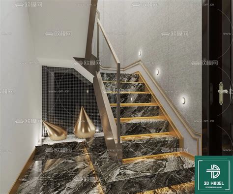 STAIR 3DS MAX MODELS 004 PRO 3DSKY Decor Helper