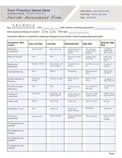 Suicide Prevention Worksheet Bundle Pdf Templates