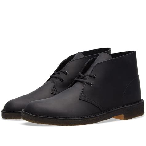 Clarks Originals Desert Boot (Black Beeswax Leather)