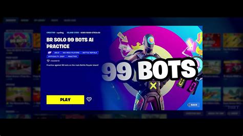 Tutorial Fortnite Br Solo Bots Ai Practice Island Code How To